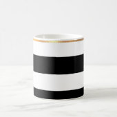 Mug de café noir et blanc moulé en or (Centre)