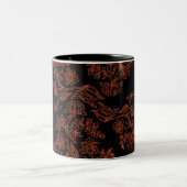 Mug De Café Noir Et Brown Motif (Centre)