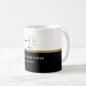 Mug De Café Noir Et Golden Scale (Devant droit)