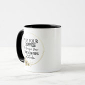 Mug de café noir et or drôle pour maman et papa (Devant gauche)