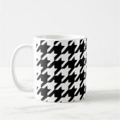 Mug de café noir Houndstooth (Gauche)