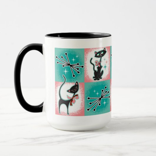 Mug de café noir moderne du milieu du siècle (Gauche)