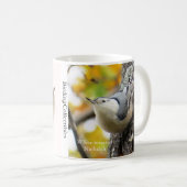 Mug de café Nuthatch à poitrine blanche (Devant droit)