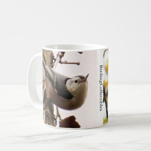 Mug de café Nuthatch à poitrine blanche (Devant gauche)
