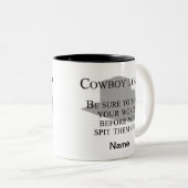 Mug de café occidental personnalisable | Cowboy Mu (Devant droit)