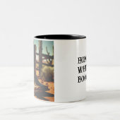 Mug de café occidental vintage | Bottes Cowboy (Centre)