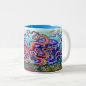 Mug de café octopi à deux tons (Devant droit)