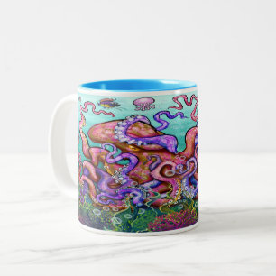 Mug de café octopi à deux tons