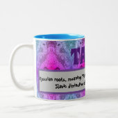 Mug de café - Oiseaux et fleurs (Noms-Tania) (Gauche)