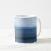 Mug de café Ombre de couleur bleu marine (Devant droit)