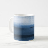 Mug de café Ombre de couleur bleu marine (Devant gauche)