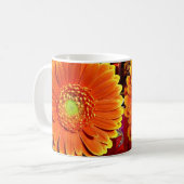 Mug de café orange Gerbera Daisy (Devant gauche)
