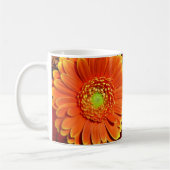 Mug de café orange Gerbera Daisy (Gauche)