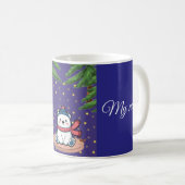 Mug de café ours polaire mignon d'hiver (Devant droit)