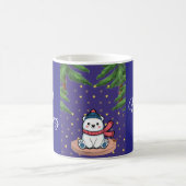 Mug de café ours polaire mignon d'hiver (Centre)