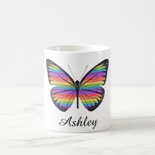 Mug de café papillon personnalisé (Centre)