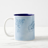 Mug de café pastor - Large : Sky Blue Elegance (Gauche)