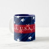 Mug de café patriotique américain (Devant gauche)
