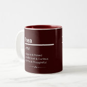 Mug de café personnalisé au nom Thea (Devant gauche)