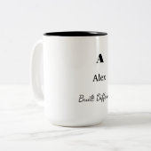 Mug de café personnalisé avec initiale fait différ (Devant gauche)