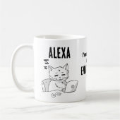 Mug de café personnalisé chat drôle (Gauche)