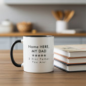 Mug de café personnalisé cinq étoiles
