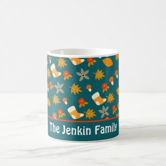 Mug de café personnalisé d'automne (Centre)