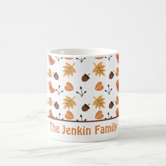 Mug de café personnalisé d'automne (Centre)