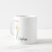 Mug de café personnalisé Fleur de décembre (Devant gauche)