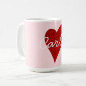 Mug de café personnalisé pour la Saint-Valentin av (Devant gauche)
