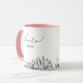 Mug de café personnalisé pour mariage à Baltimore (Devant gauche)