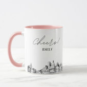 Mug de café personnalisé pour mariage à Boston (Gauche)
