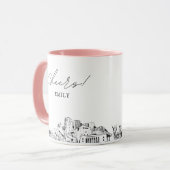 Mug de café personnalisé pour mariage à Honolulu (Devant gauche)