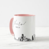 Mug de café personnalisé pour mariage à Houston (Devant gauche)