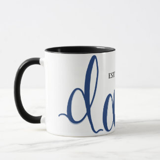 Mug de café personnalisé pour papa avec calligraph