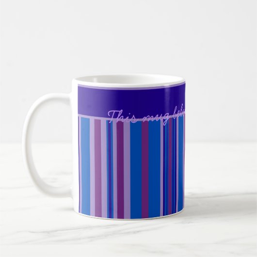 Mug de café : Personnaliser Bleu, Mauve, Grandes P (Gauche)