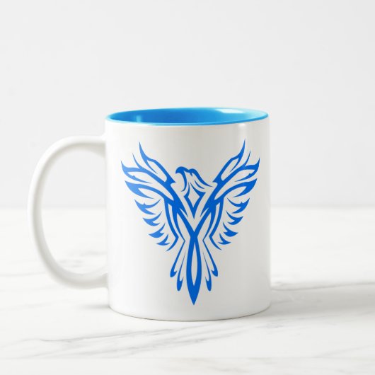 Mug de café Phoenix bleu (Gauche)