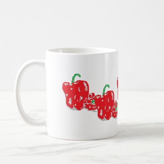 Mug de café : Poivrons rouges (Gauche)
