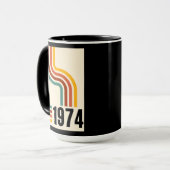Mug de café Poster vintage rétro 1974 (Devant gauche)