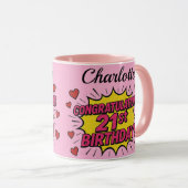 Mug de café pour 21e anniversaire (Devant droit)
