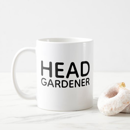 Mug de café pour jardinier en chef (Avec donut)
