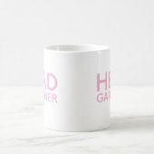 Mug de café pour jardinier en chef rose (Centre)