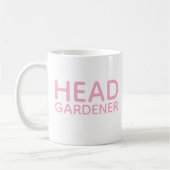 Mug de café pour jardinier en chef rose (Gauche)