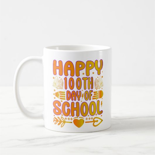 Mug de café pour le 100e jour d'école (Gauche)