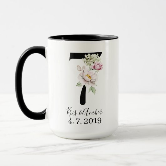 Mug de café pour le 7ème anniversaire (Gauche)