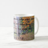 Mug de café pour le chasseur w Genesis citation (Devant droit)