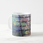 Mug de café pour le chasseur w Genesis citation (Devant gauche)