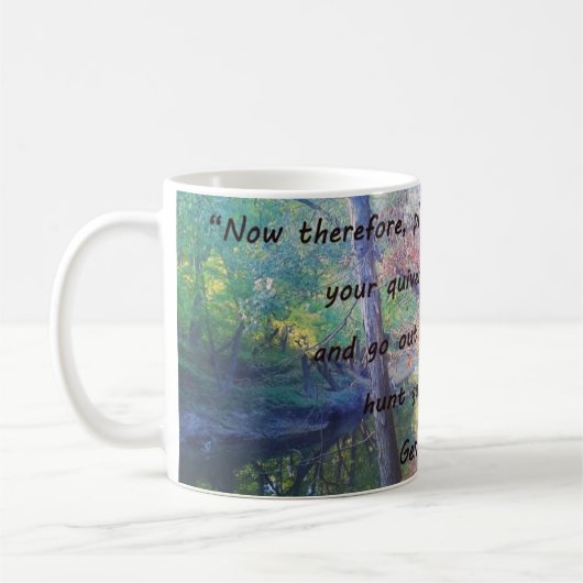 Mug de café pour le chasseur w Genesis citation (Gauche)