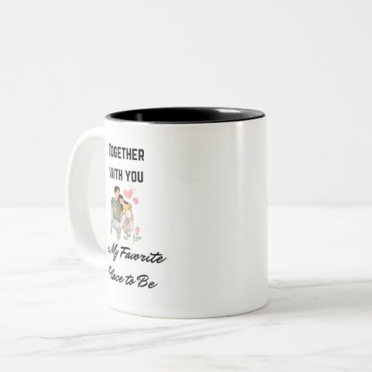 Mug de café pour les couples Son et les (Devant gauche)