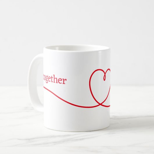 Mug de café - Pour toujours ensemble (Devant gauche)